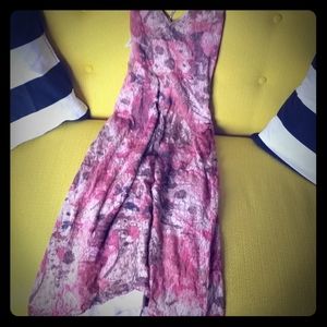 High low printed summer dress